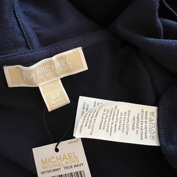 NWT Michael Kors Women’s OVERSIZED Hoodie in True Blue – Size S - Picture 16 of 16